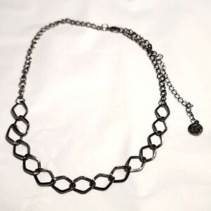 Jessica Simpson Chain Necklace Minimalist Light Bronze Tones